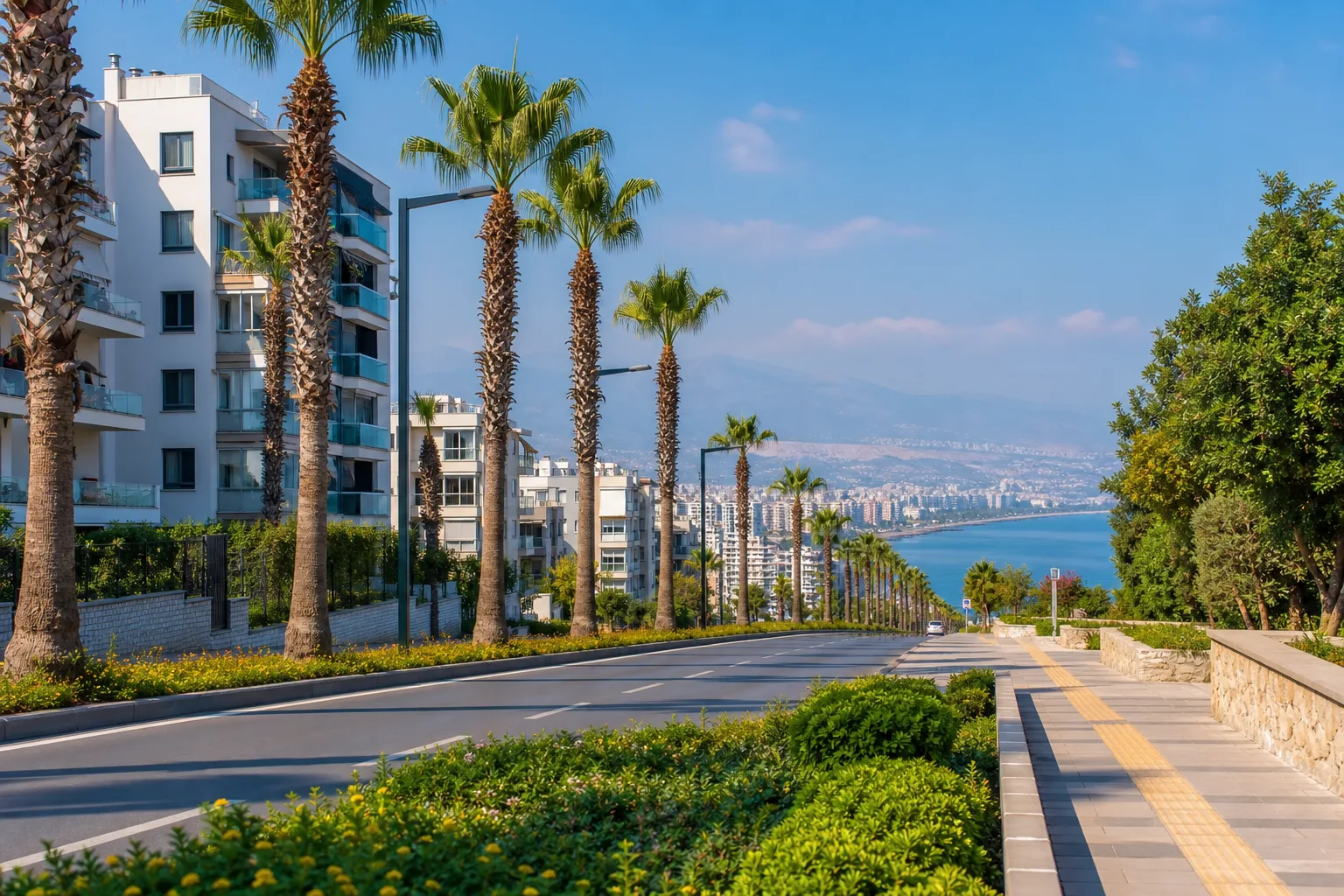 Mersin Mezitli bölgesinde modern apartman ve site yaşam alanları